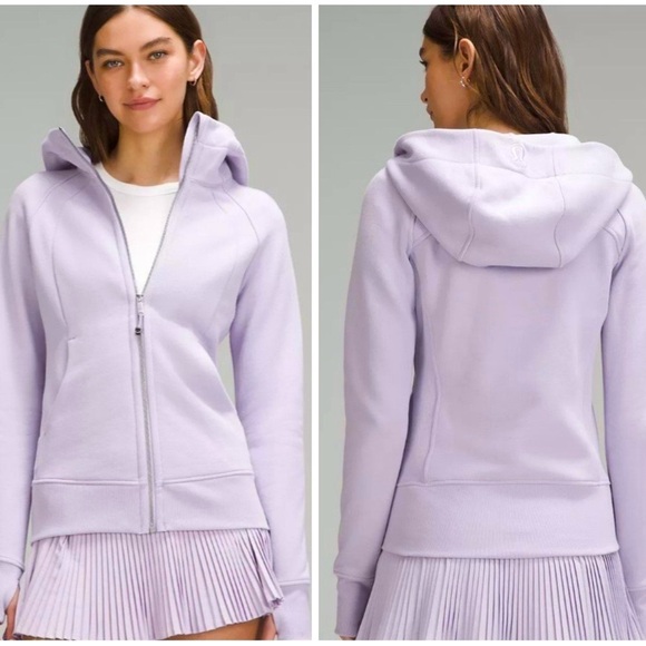 lululemon athletica Jackets & Blazers - Lululemon Scuba Full Zip Hoodie Jacket Purple Lilac Ether Size 14 NWT